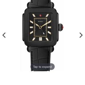 Michele Black and Gold Square Smartwatch